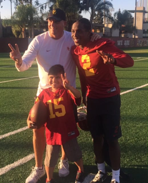 Tweet from USC’s Coach Clay Helton