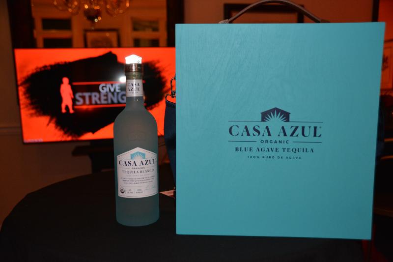 Casa Azul Organic Blue Agave Tequila Bottle as sponsor at A Night of Cocktails & Conversation - fundraiser for Walking Strong
