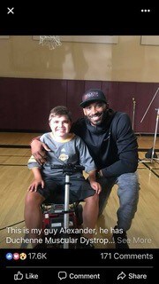 Alex and Kobe social media post